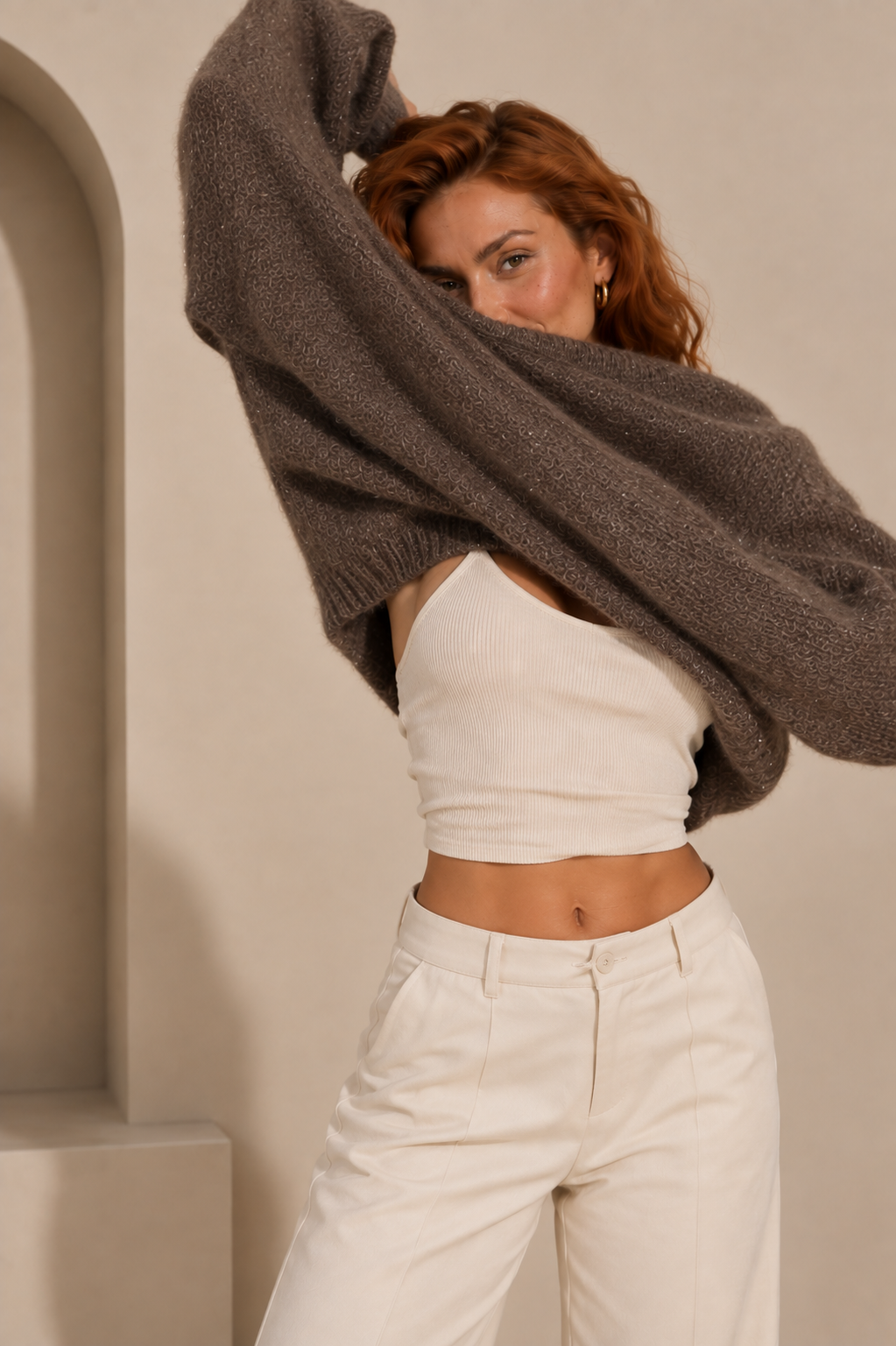 Mira | Jersey Oversized Efecto Brillo