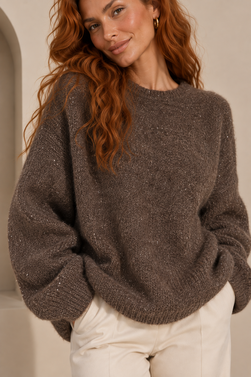Mira | Jersey Oversized Efecto Brillo