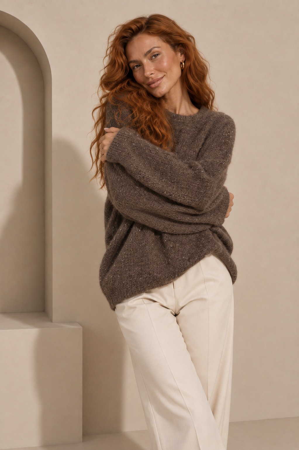 Mira | Jersey Oversized Efecto Brillo