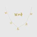 Butterfly Chain & Butterfly Ohrring Set