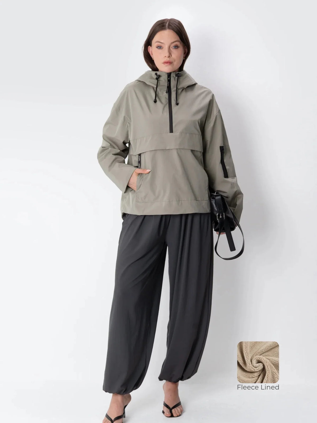 STM-TEX™ Dark Taupe Classic Relaxed Fit Rain Hoodie